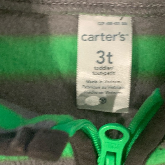 Carters Green and Grey 1/4 zip Fleece - 3T - Picture 2 of 3